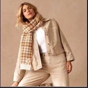 NWT Timberland Knitted Plaid Winter Scarf